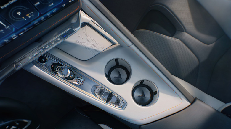 Cupholders of a 2026 Chevrolet Corvette