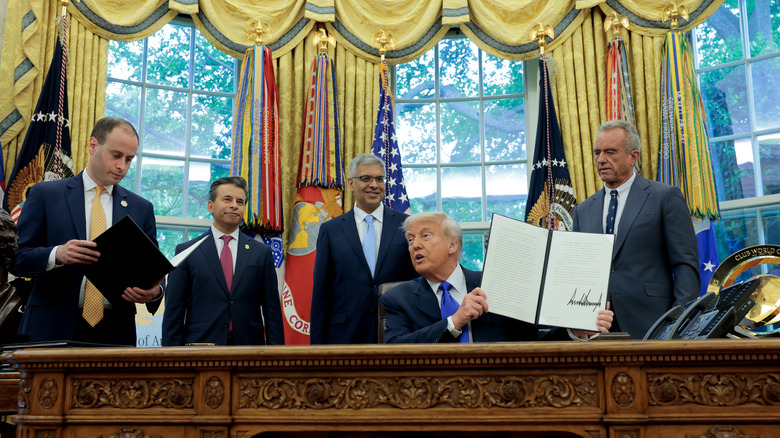 President Donald Trump signs executive order
