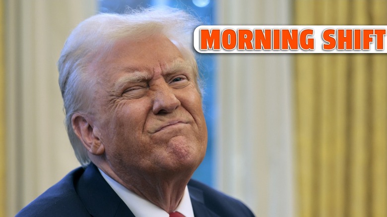 President Donald Trump reacts to a reporter's question from the Resolute Desk after signing an executive order to appoint the deputy administrator of the Federal Aviation Administration in the Oval Office at the White House on January 30, 2025 in Washington, DC. Trump also signed a memorandum ordering an immediate assessment of aviation safety and ordering an elevation of what he called 